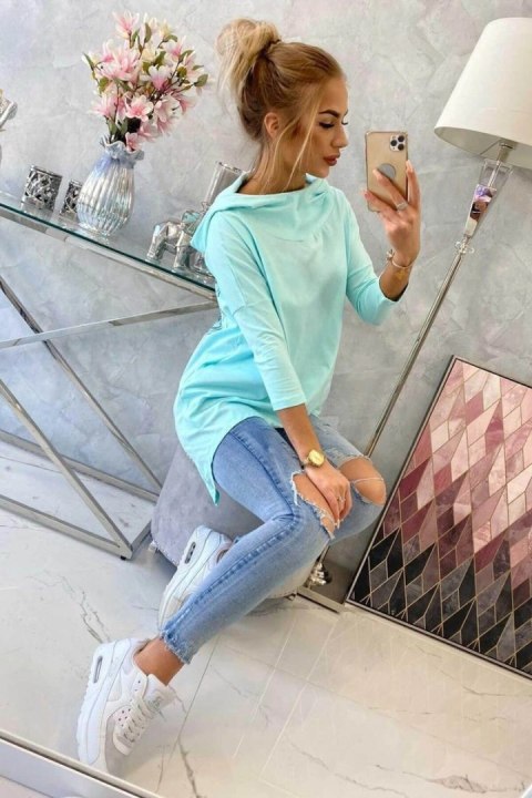 Bluza z nadrukiem skrzydeł miętowa