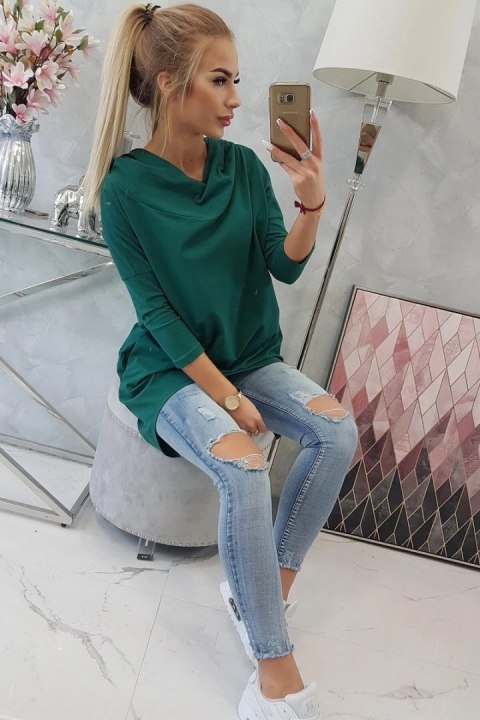 Bluza z nadrukiem skrzydeł zielona