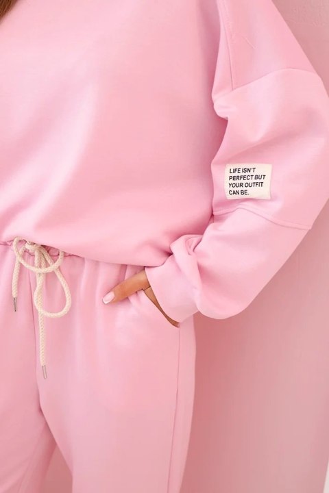Komplet bluza + spodnie masełko cukierkowy róż Komplet bluza + spodnie masełko cukierkowy róż