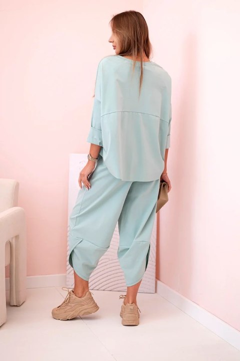 Komplet new punto bluza + spodnie ciemny miętowy Komplet new punto bluza + spodnie ciemny miętowy
