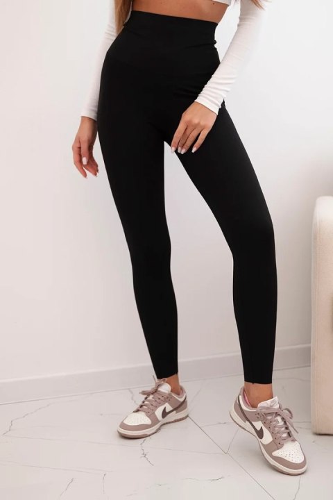 Legginsy damskie modelujące z wysokim stanem czarne Legginsy damskie modelujące z wysokim stanem czarne