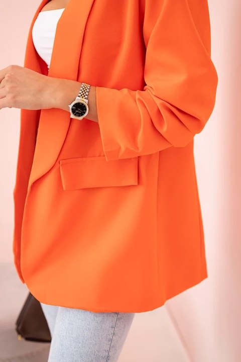 Marynarka z klapami elegancka ciemno pomarańczowa Marynarka z klapami elegancka ciemno pomarańczowa