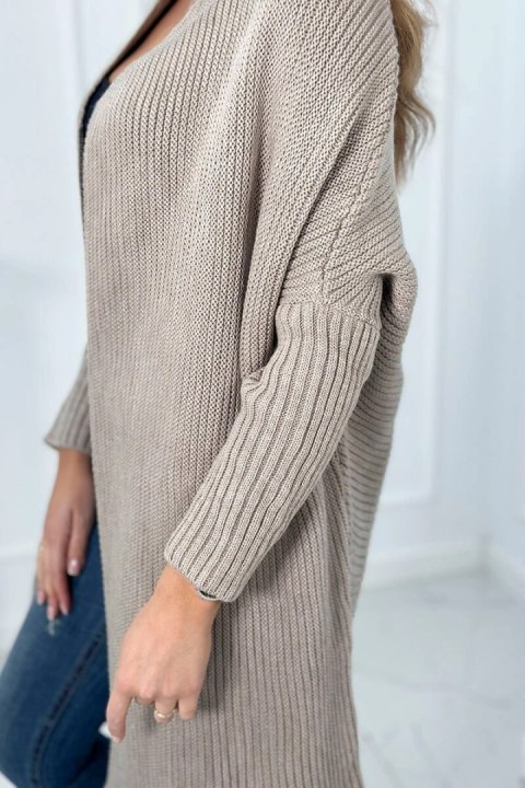 Sweter z rękawami typu nietoperz ciemny beżowy Sweter z rękawami typu nietoperz ciemny beżowy