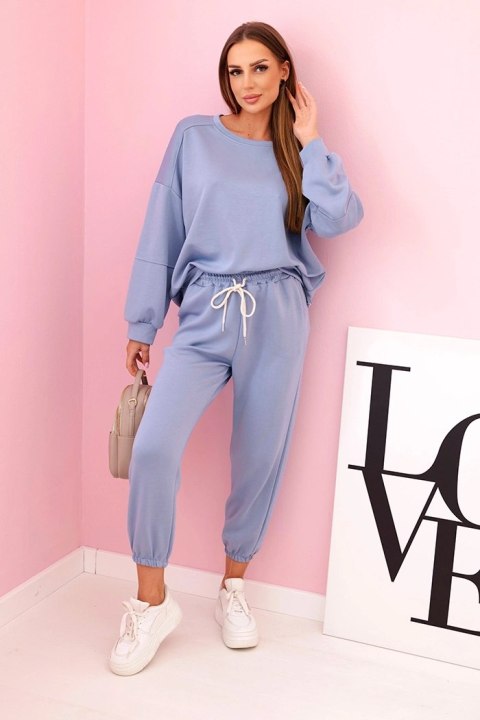 Komplet bluza + spodnie masełko jasny jeansowy Komplet bluza + spodnie masełko jasny jeansowy