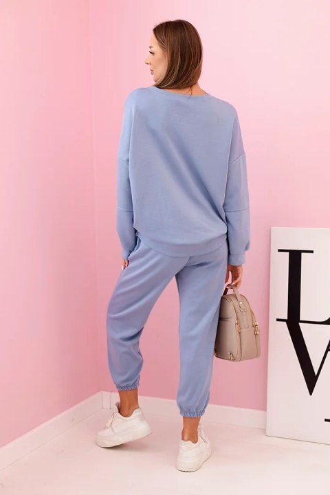 Komplet bluza + spodnie masełko jasny jeansowy Komplet bluza + spodnie masełko jasny jeansowy