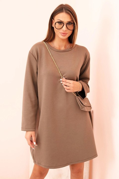 Sukienka damska wiskozowa Plus Size z torebką na łańcuszku fango Sukienka damska wiskozowa Plus Size z torebką na łańcuszku fango