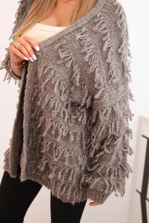 Kardigan damski z frędzlami i luźnym krojem fango