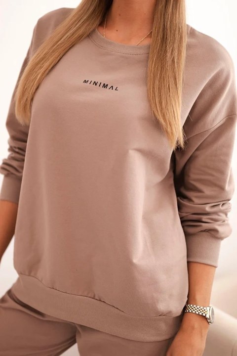 Komplet damski bawełniany z nadrukiem Minimal fango