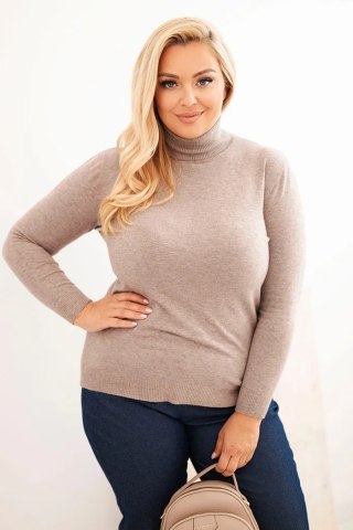 Sweter damski Plus Size z wiskozy o klasycznym kroju fango
