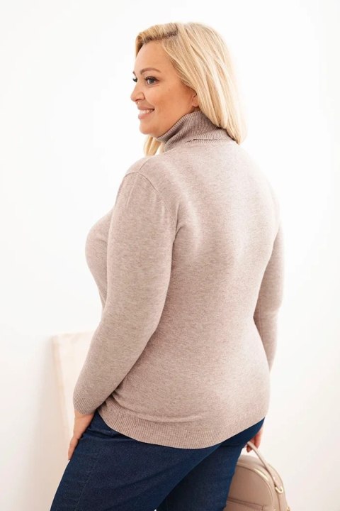 Sweter damski Plus Size z wiskozy o klasycznym kroju fango