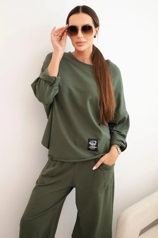 Komplet bawełniany bluza + spodnie khaki