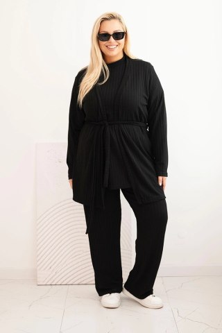 Komplet damski Plus Size 3-częściowy czarny