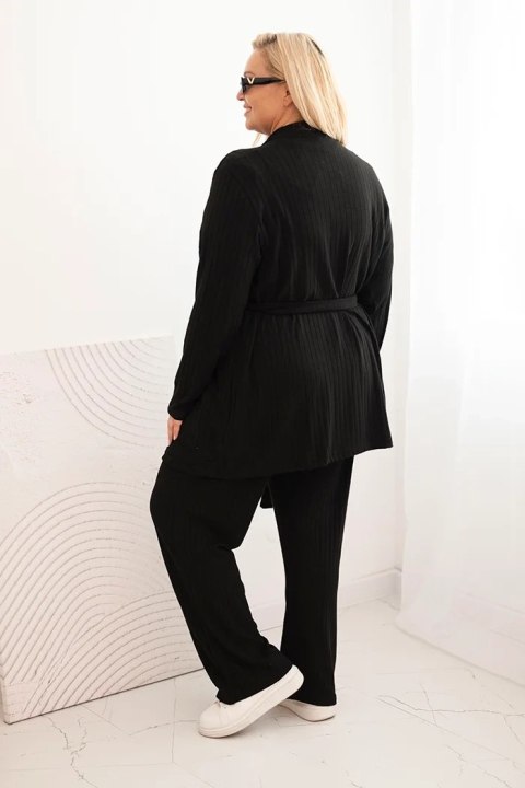 Komplet damski Plus Size 3-częściowy czarny