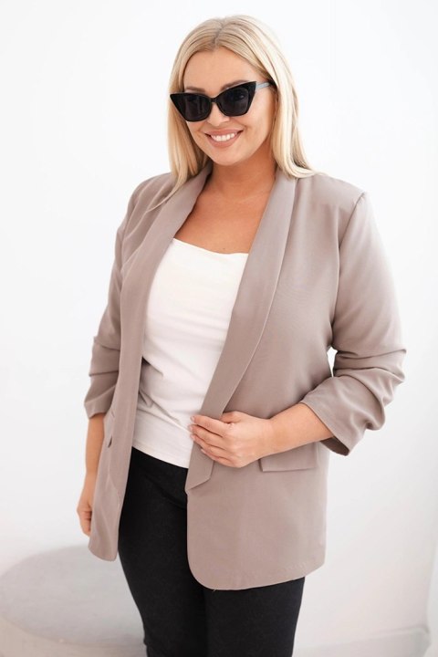 Marynarka damska Plus Size bez zapięcia z podszewką XL/2XL fango