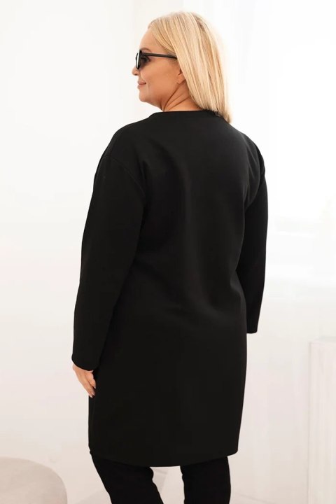 Sukienka damska Plus Size masełko z kieszenią i rękawem 3/4 czarna