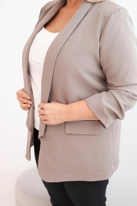 Marynarka damska Plus Size bez zapięcia z podszewką XL/2XL fango