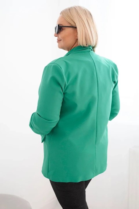 Marynarka damska Plus Size bez zapięcia z podszewką XL/2XL zielona