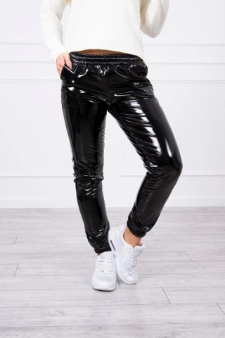 Spodnie dwuwarstwowe z welurem czarne