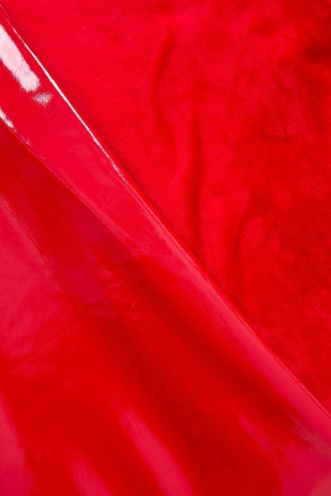 Spodnie dwuwarstwowe z welurem czerwone