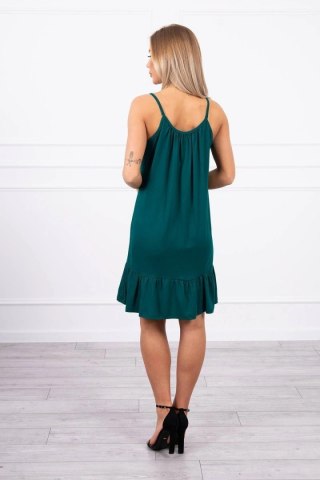 Sukienka na cienkich ramiączkach zielona