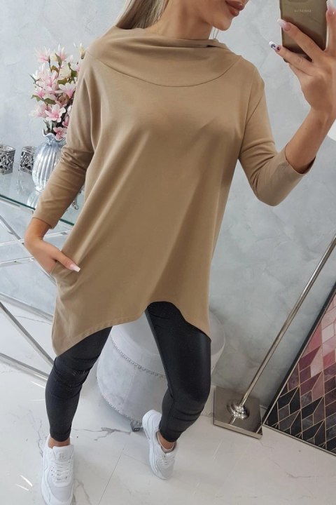 Bluza z nadrukiem skrzydeł camelowa