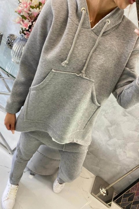 Komplet ze spodniami Baggy szary