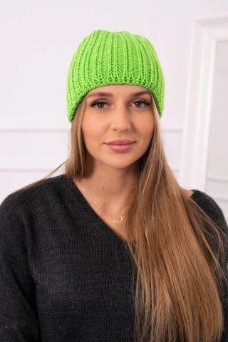 Czapka damska Rebeka K345 zielony neon