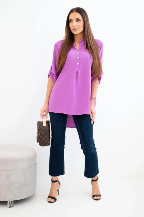 Bluzka z dłuższym tyłem fioletowa