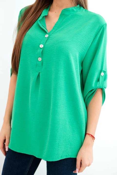 Bluzka z dłuższym tyłem zielona