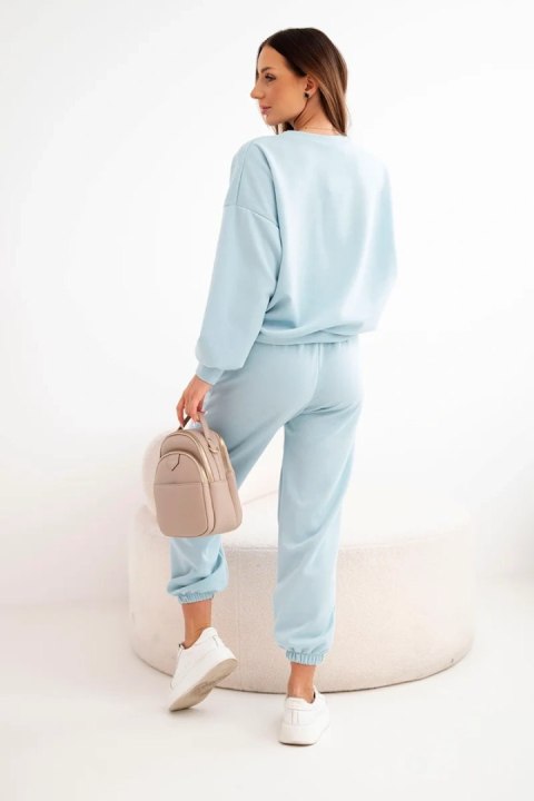 Komplet damski masełko z wycięciem w kształcie serca miętowy