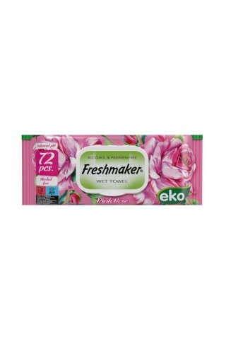 Chusteczki nawilżane Freshmaker zapach różowny 72 szt.