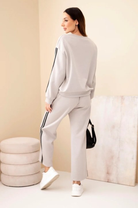 Komplet damski wiskozowy masełko z lampasami fango