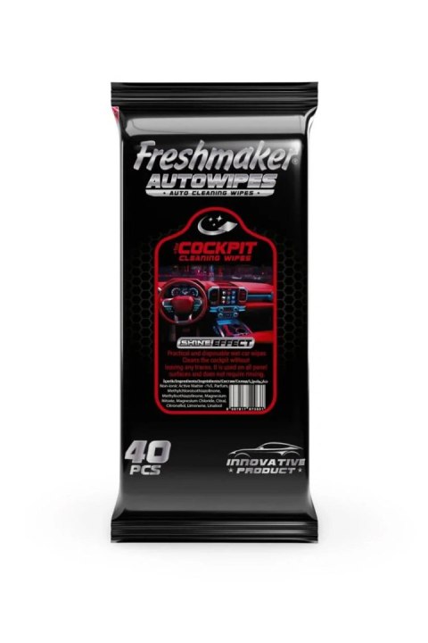Chusteczki nawilżane do czyszczenia kokpitu 40 szt.