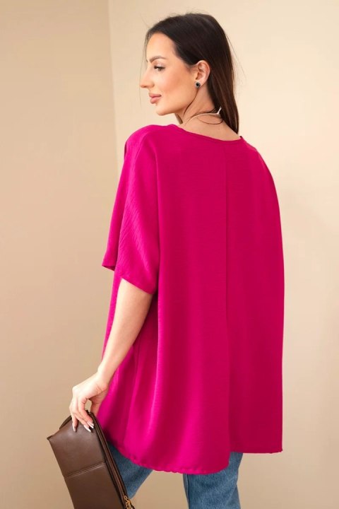 Bluzka oversize z wisiorkiem ciemno fioletowa