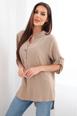 Bluzka z dłuższym tyłem cappuccino