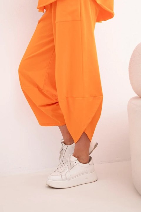 Komplet bawełniany bluzka + spodnie pomarańczowy