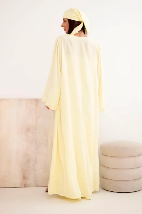 Komplet damski wiskozowy 4-częściowy w stylu boho żółty